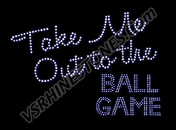 Take Me Out to the Ball Game Rhinestone Transfer